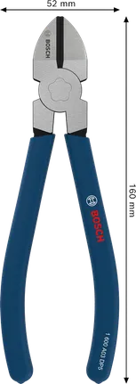 Kìm cắt chéo Bosch 160 mm với tay cầm chống trượt.